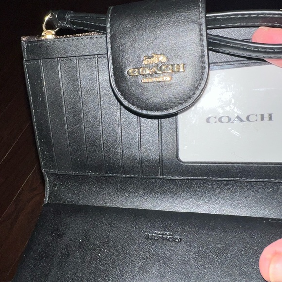 Coach Black Wallet with Monogram Pattern - Picture 5 of 5